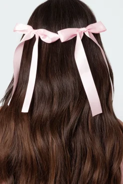 Satin Ribbon Hair Clip Pack
