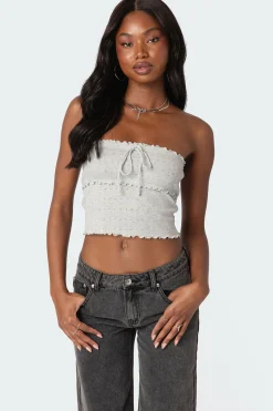 Savannah Pointelle Tube Top