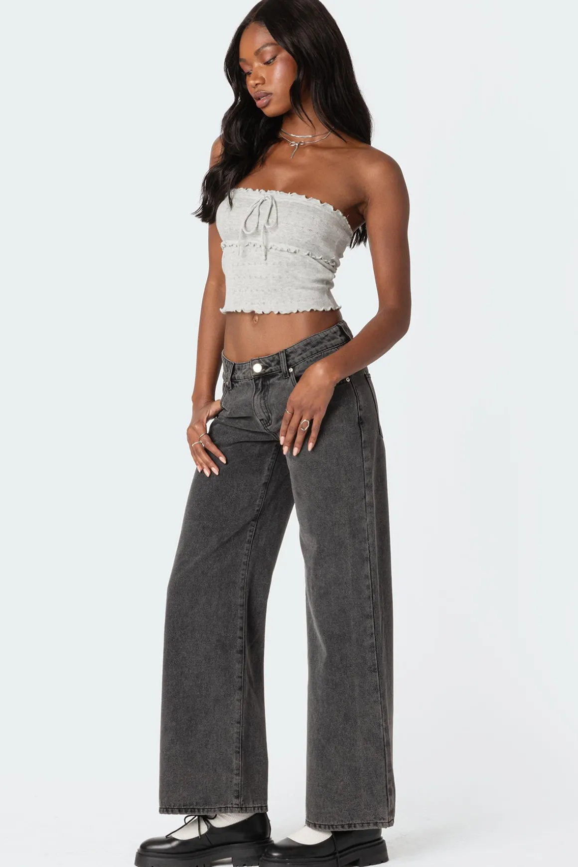 Savannah Pointelle Tube Top