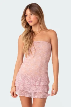Scarlet Layered Lace Mini Dress