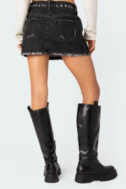 Scarlett Washed Denim Mini Skirt
