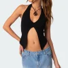 Sculpt Knitted Split Front Top