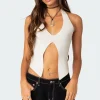 Sculpt Knitted Split Front Top