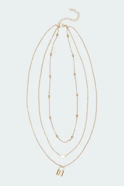 Secrets Layered Lock Necklace