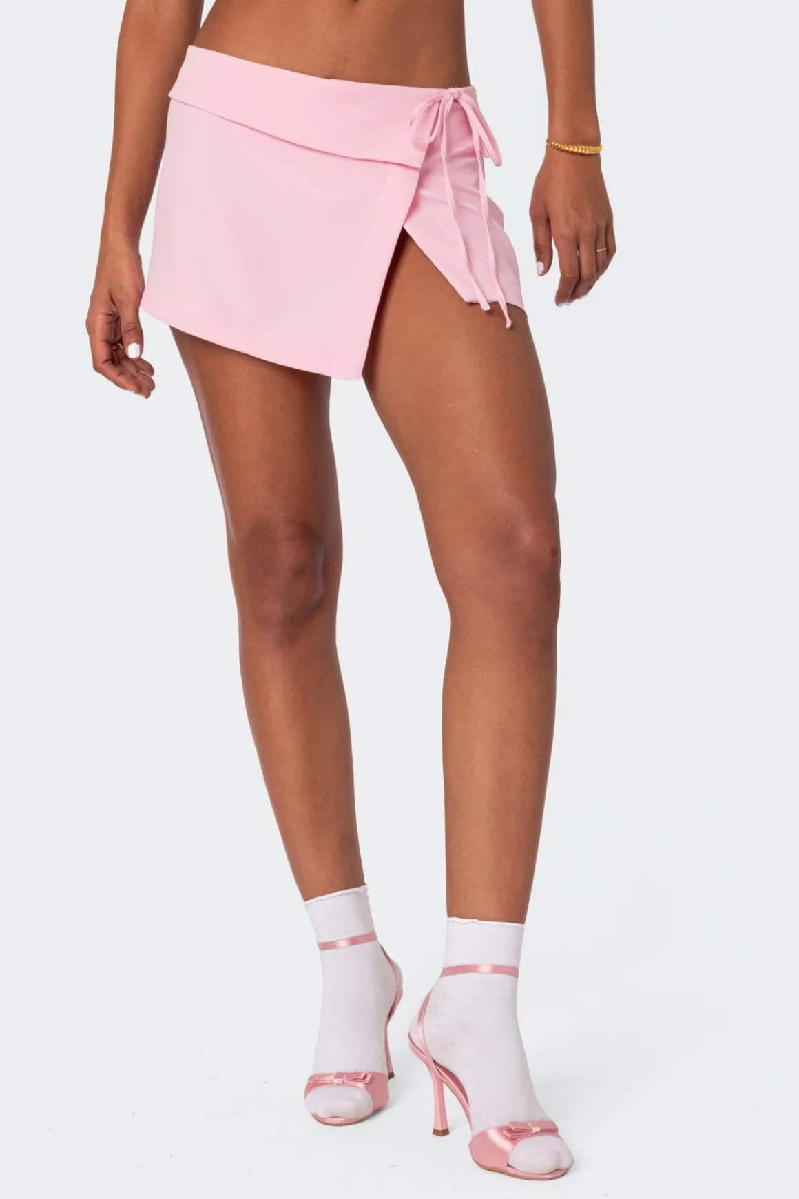 Selena Asymmetric Wrap Mini Skirt