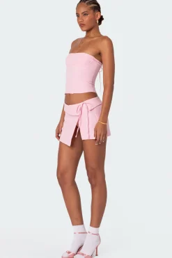 Selena Asymmetric Wrap Mini Skirt