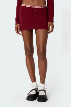 Seline Ribbon Trim Mini Skirt