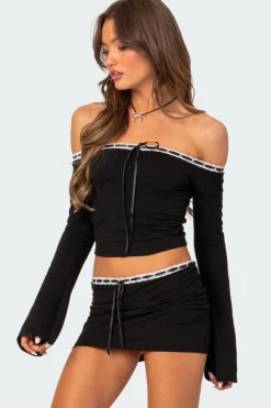 Seline Ribbon Trim Top