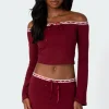Seline Ribbon Trim Top