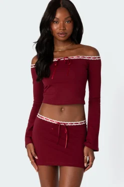 Seline Ribbon Trim Top