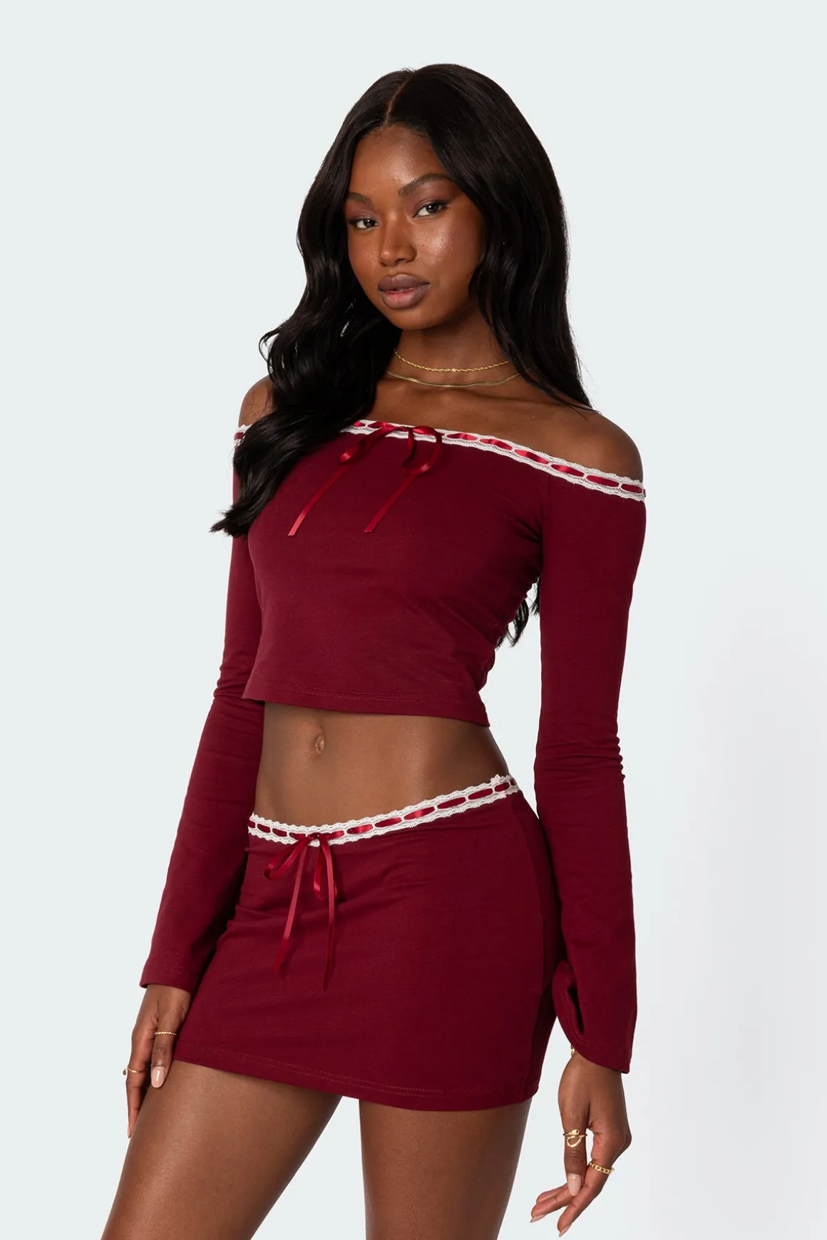 Seline Ribbon Trim Top