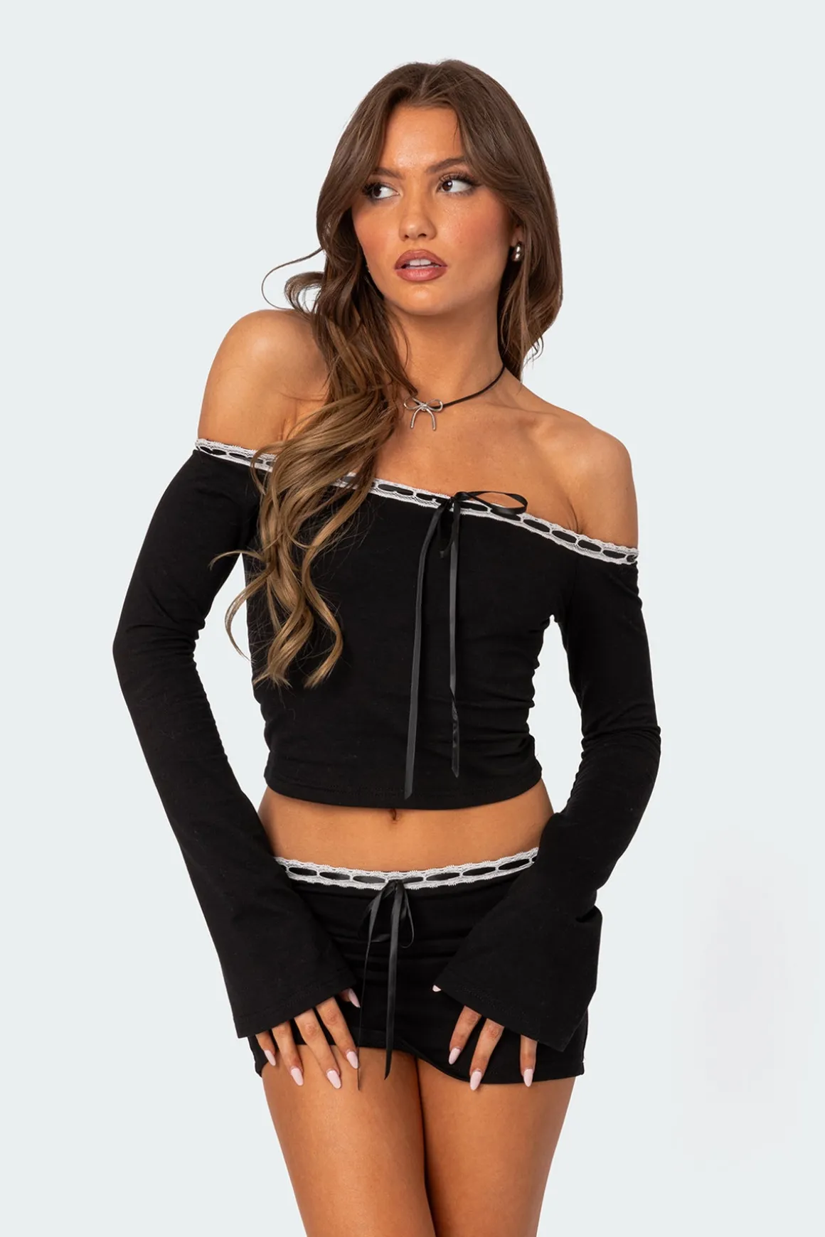 Seline Ribbon Trim Top