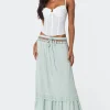Semi Sheer Lacey Maxi Skirt
