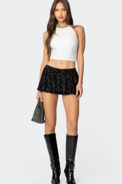 Sequin Bubble Micro Skort