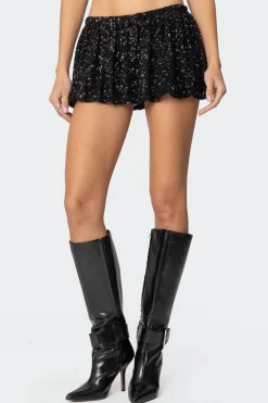 Sequin Bubble Micro Skort