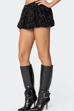 Sequin Bubble Micro Skort