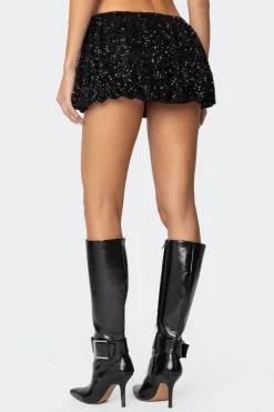 Sequin Bubble Micro Skort