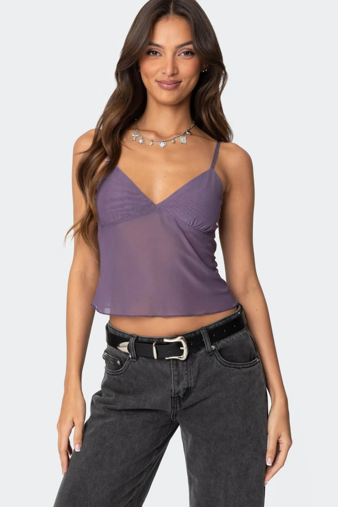 Serafina Sheer Mesh Tank Top