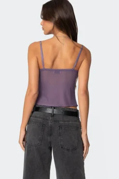 Serafina Sheer Mesh Tank Top