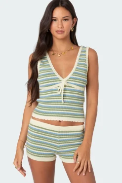 Serana Striped Knit Top