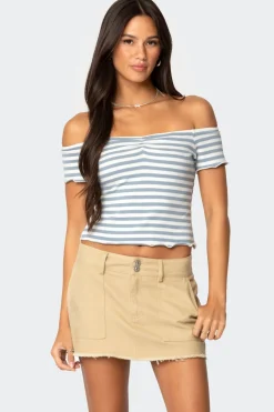 Shara Striped Off Shoulder Top