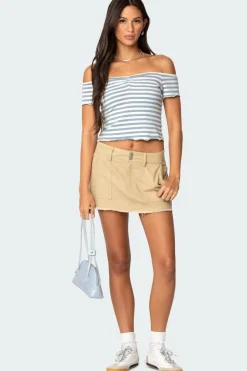 Shara Striped Off Shoulder Top