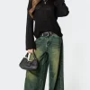 Shawn Washed Low Rise Jeans