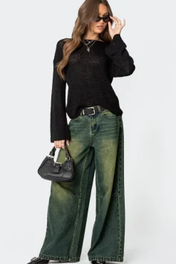 Shawn Washed Low Rise Jeans