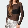 Sheer Mesh Bandeau Bodysuit