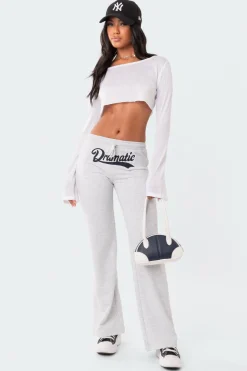 Sheer Raw Hem Crop Top