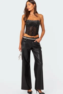 Sheer Rhinestone Corset