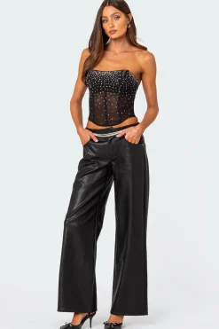 Sheer Rhinestone Corset