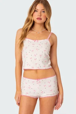 Shelly Pointelle Printed Tank Top