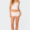 Shelly Pointelle Printed Micro Shorts