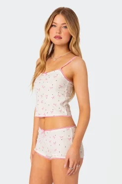 Shelly Pointelle Printed Tank Top