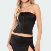 Silky Satin Back Lace Corset