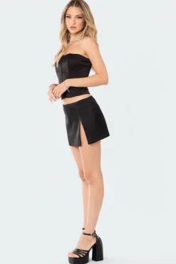 Silky Satin Back Lace Corset