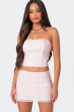 Silvie Printed Lace Up Corset