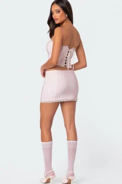 Silvie Printed Lace Up Corset