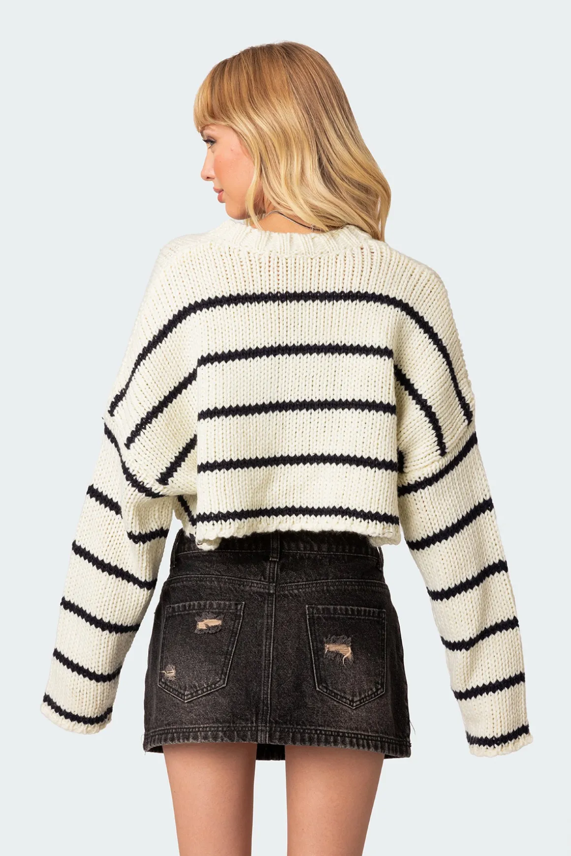 Sister Striped Cropped Sweater