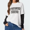 Situationship Oversized Layered T Shirt