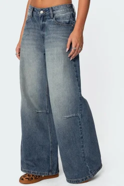 Skater Girl Washed Low Rise Jeans