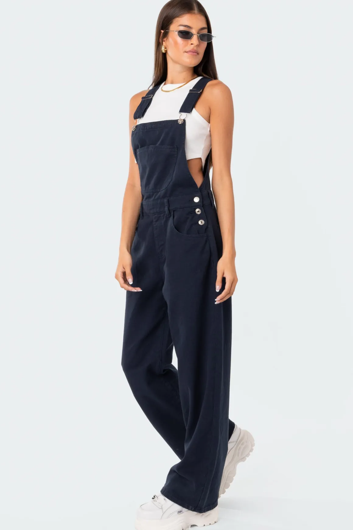 Sk8Ter Wide Leg Denim Overalls