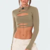 Slashed Crop Top