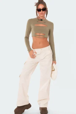 Slashed Crop Top