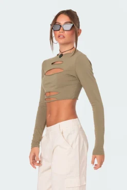 Slashed Crop Top