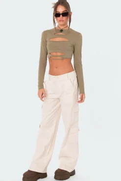 Slashed Crop Top