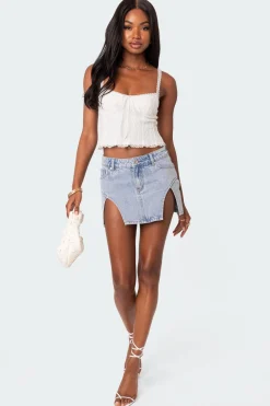 Slits 4 Dayz Denim Mini Skirt
