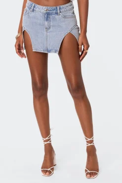Slits 4 Dayz Denim Mini Skirt