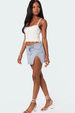 Slits 4 Dayz Denim Mini Skirt